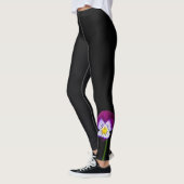 Leggings Lune aux fleurs de violet (Gauche)