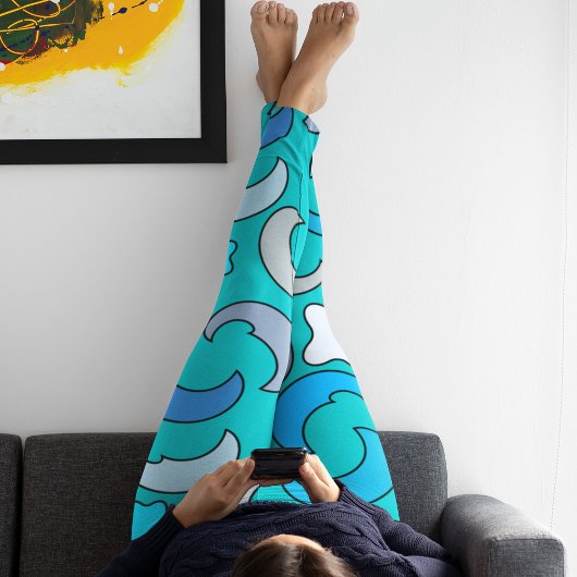 Leggings Lune bleue nuageuse