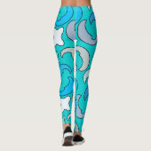 Leggings Lune bleue nuageuse (Dos)