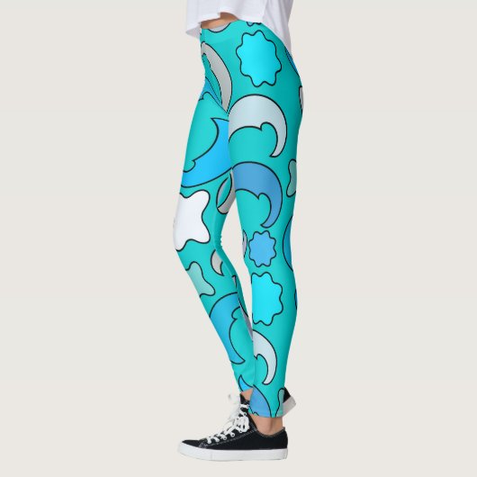 Leggings Lune bleue nuageuse (Gauche)