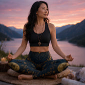 Leggings Lune Céleste et Étoiles Boho Astrologie