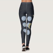 Leggings Lune Constellation Bleu Yoga Motif Leging (Dos)
