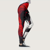 Leggings Lune Crimson Loup blanc rouge (Droite)