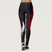 Leggings Lune Crimson Loup blanc rouge (Dos)