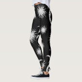 Leggings Lune et étoiles blanches et noires (Gauche)