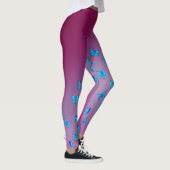 Leggings Lune rose Abstraite et papillons (Droite)
