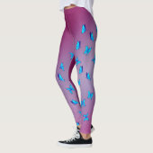 Leggings Lune rose Abstraite et papillons (Gauche)