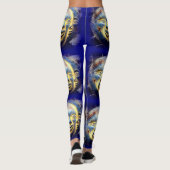 Leggings lunette de soleil face bleu foncé (Dos)