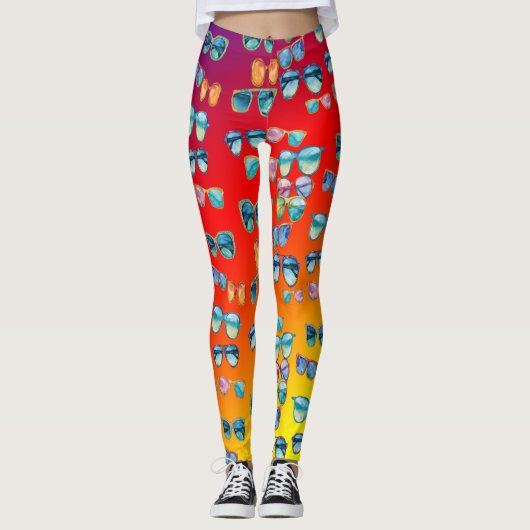Leggings Lunettes de soleil Boho Summervibes (Devant)