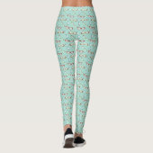 Leggings Lunettes de vue Motif turquoise avec points (Dos)