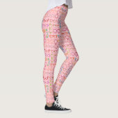 Leggings Lunettes de vue rétro moderne avec En vichy rose (Droite)