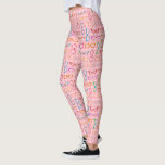 Leggings Lunettes de vue rétro moderne avec En vichy rose<br><div class="desc">Ce design coloré et nerveux de la nouvelle laque de lunettes a un motif original composé de lunettes dans une variété de tons et de styles, le tout sur un arrière - plan de en vichy rétro rose clair. Les cadres de lunettes de soleil et de lunettes de cool vont...</div>