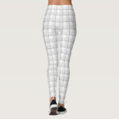 Leggings Lung Cancer Awareness Plaid White Ribbon (Dos)