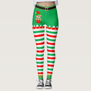 Leggings Lutins de Noël et grelots dorés