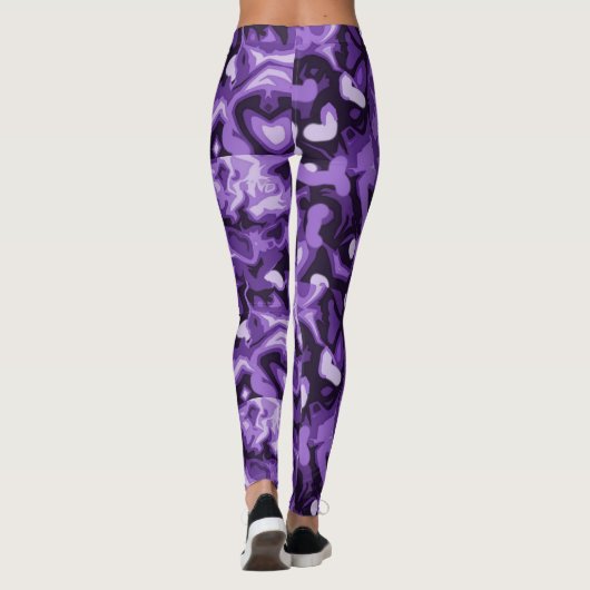 Leggings Lutter contre les jambes des femmes du Camo violet (Dos)