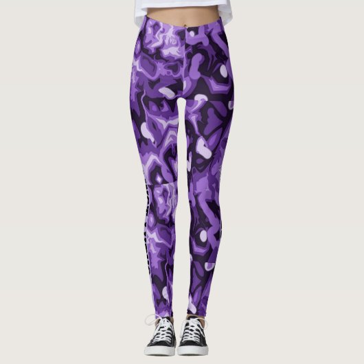 Leggings Lutter contre les jambes des femmes du Camo violet (Devant)