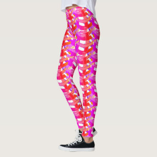 Leggings Luv my Pink - Abstraite jambe de dame de Yoga