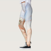 Leggings Luxe Abstrait : Art de l'encre d'alcool (Gauche)