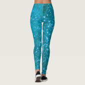 Leggings Luxe Blue Popular Cadeau Parties scintillant or (Dos)