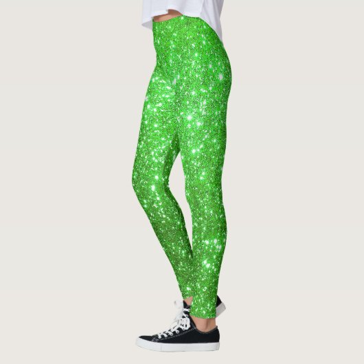 Leggings Luxe Green Popular Cadeau Gold Parties scintillant (Gauche)