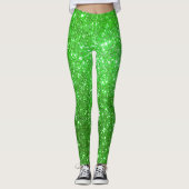 Leggings Luxe Green Popular Cadeau Gold Parties scintillant (Devant)