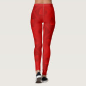 Leggings Luxe Moderne Elégant Coeur Rouge (Dos)