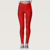Leggings Luxe Moderne Elégant Coeur Rouge (Devant)