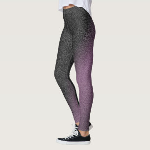 Leggings Luxe noir violet
