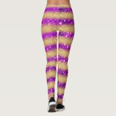 Leggings Luxe Purple Populaire Cadeau Parties scintillant O (Dos)