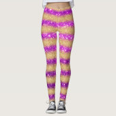 Leggings Luxe Purple Populaire Cadeau Parties scintillant O (Devant)