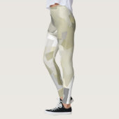 Leggings Luxe Vert gris blanc Aquarelle Art Abstrait (Gauche)