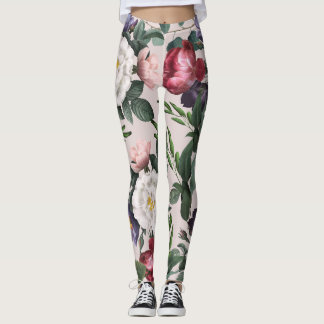 Leggings Luxueuses fleurs boho d'été de mode féminine