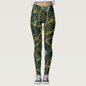 Leggings luxueux avec Motif de chaîne d'or (Devant)