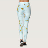 Leggings Luxueux Azure Gilded Pottery Motif Ceramic Art (Dos)