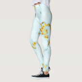 Leggings Luxueux Azure Gilded Pottery Motif Ceramic Art (Gauche)