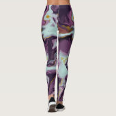 Leggings Luxueux Monogramme en marbre violet et or (Dos)