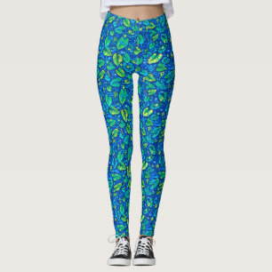 Leggings Lys de vache, étang d'été de Spatterdock Modèle fl