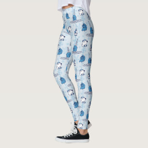 Leggings M. Narwhal Blue Snowflake Motif