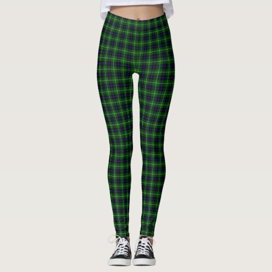 Leggings MacDonald tartan bleu vert plaid (Devant)
