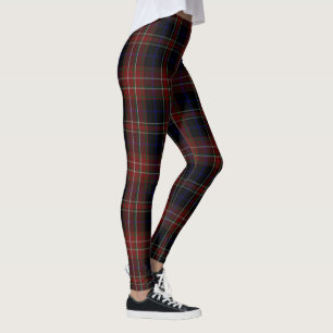Leggings MacDonald Tartan plaqué Jambes rouges noirs