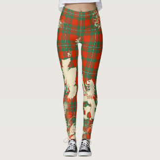 Leggings MacGregor Ancient Tartan Scotland Lion Map Art