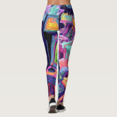 Leggings Machines d'arcade rétro dans l'espace (Dos)