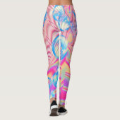Leggings MACRAME'- Image Abstraite colorée de l'art fractal (Dos)