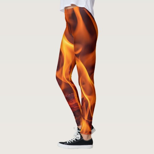 Leggings macro Flamme d'incendie (Gauche)