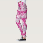 Leggings magenta de jouy rose vintage (Gauche)