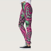 Leggings Magenta et kaléidoscope vert (Gauche)