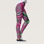 Leggings Magenta et kaléidoscope vert (Droite)