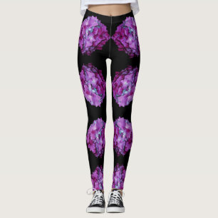 Leggings Magenta Hydrangeas