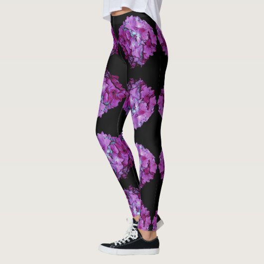 Leggings Magenta Hydrangeas (Gauche)