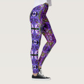 Leggings Magenta Purple bleu jaune Hydrangeas fleurs (Droite)